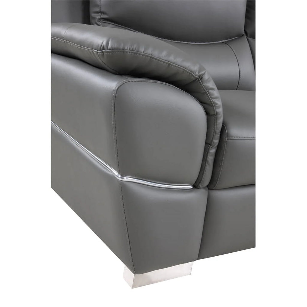 Gray Leather Upholstered Chair K232