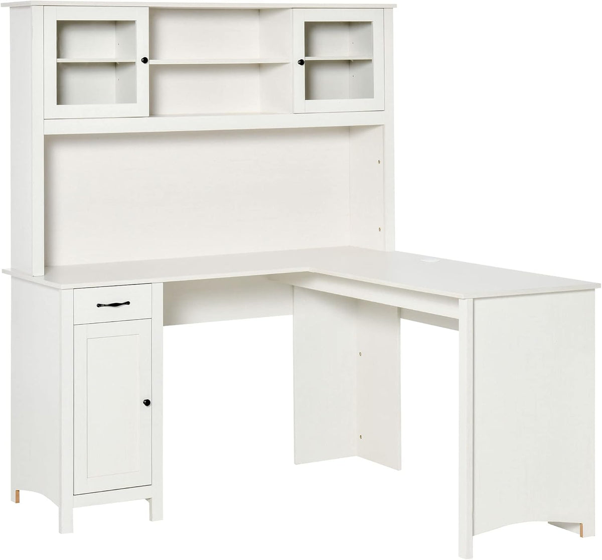 L-Shaped Desk with Hutch and Drawers X702197