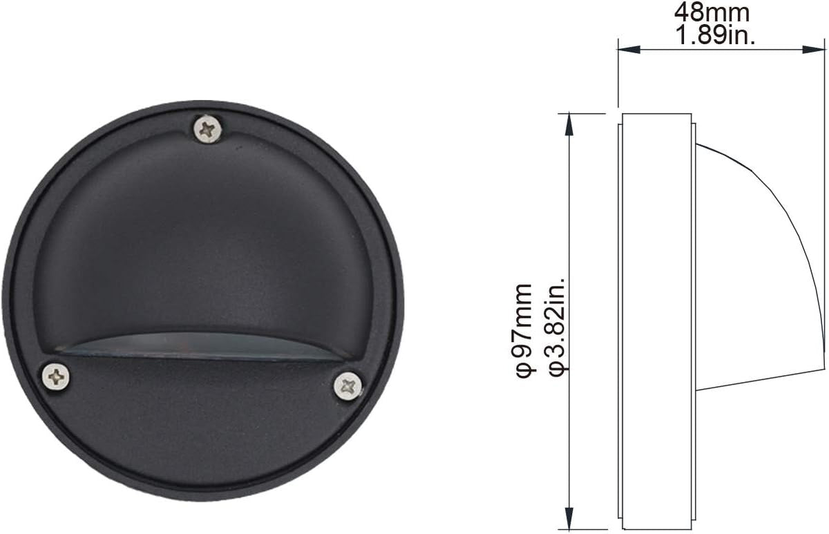 Black Low Voltage Landscape Deck and Step Light U715805