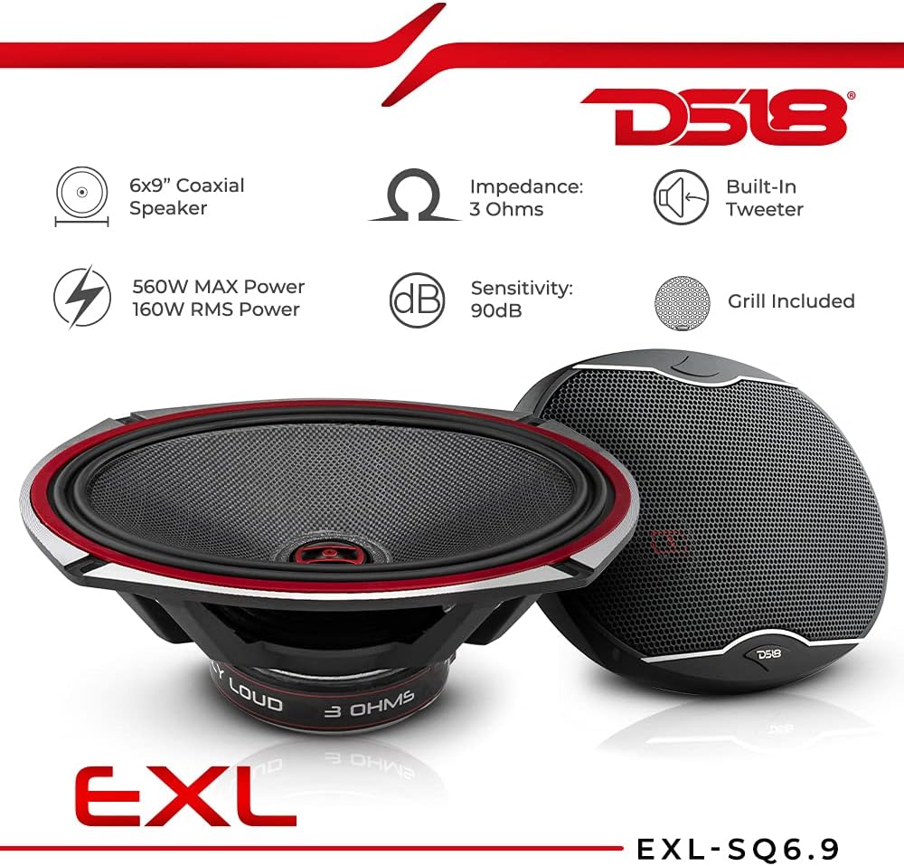 6X9 Inch 2-Way Coaxial Car Speakers Set of 2 P3781