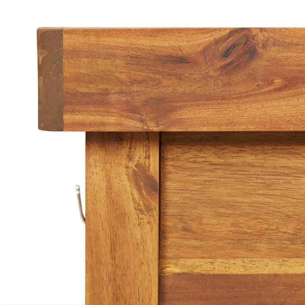 Garden Work Bench with Zinc Top Solid Acacia Wood G567