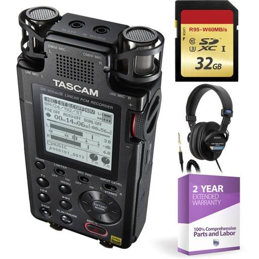 Linear PCM Recorder + 32GB Memory Card + Studio Headphones H8703
