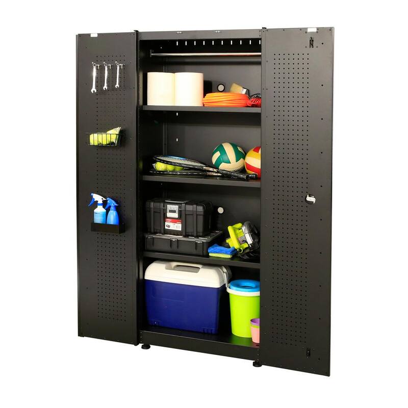 18-Piece Welded Steel Garage Storage System in Black G52552