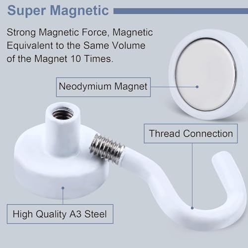 Heavy Duty Magnetic Hooks, Pack of 20 N53730