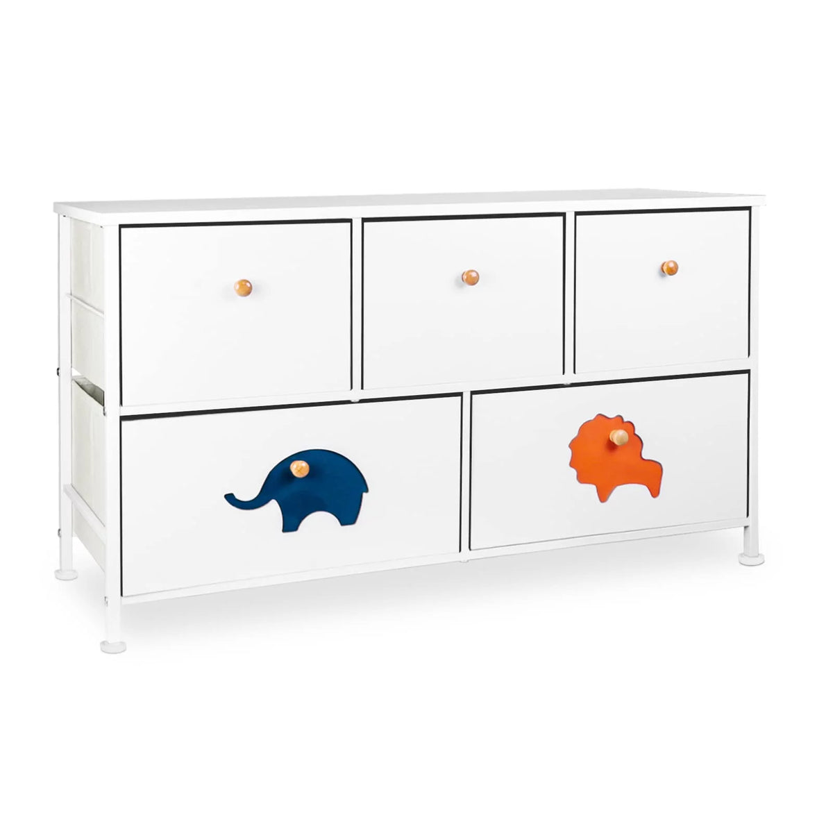 White 5 Drawer Dresser J5199