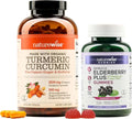 2250mg Black Pepper Curcuminoids Capsules 360 Count and Elderberry Gummies 60 Count S7256