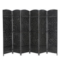 6FT Dark Brown Wooden Folding Room Divider H677554
