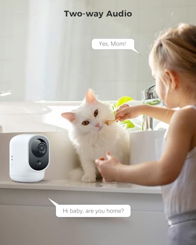 2K Indoor Pan/Tilt Security Camera with 5200mAh Battery B6114