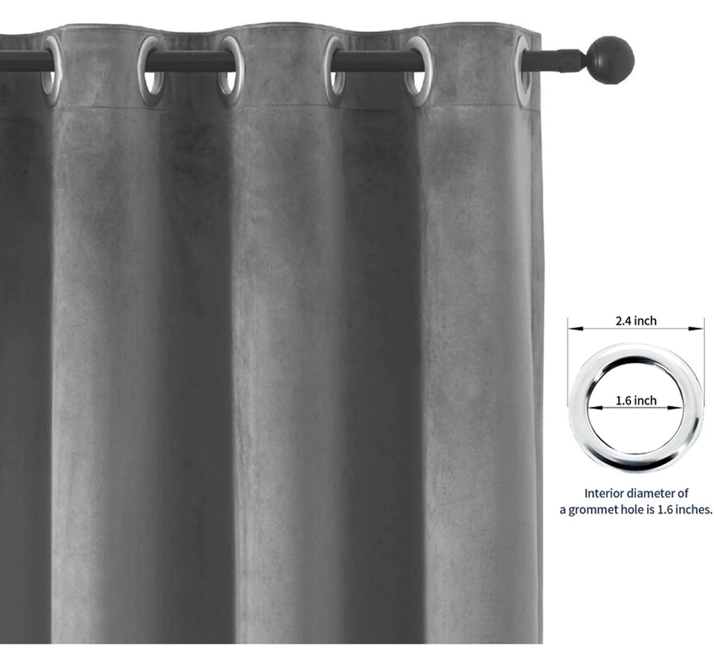 2 Piece Blackout Velvet Curtains L611