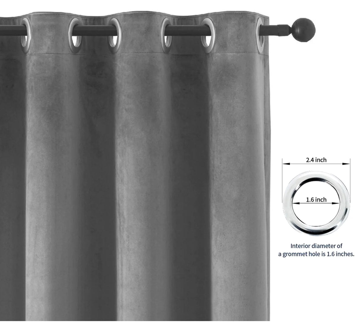 2 Piece Blackout Velvet Curtains L611