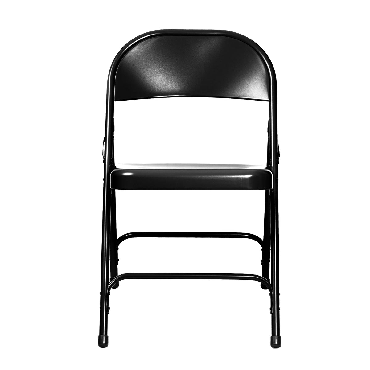 Black Steel Folding Chair, Pack of 4 Y9747