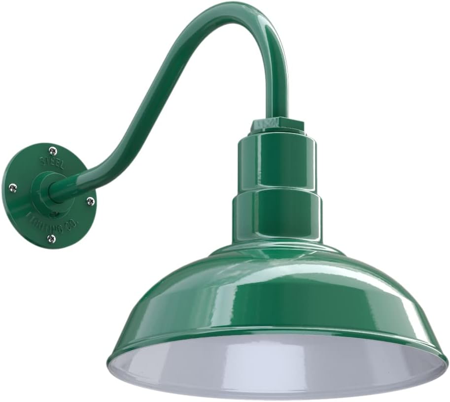 12 inch Dome Gooseneck Outdoor Wall Mounted Barn Light M125