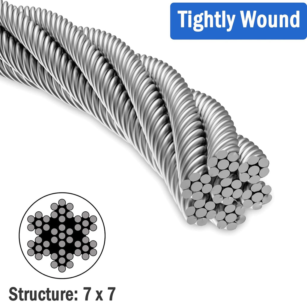 1/8 T316 Stainless Steel Cable 500 FT W4085