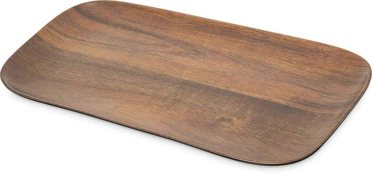 Melamine Acacia Wood Grain Rectangle Tray Z10281