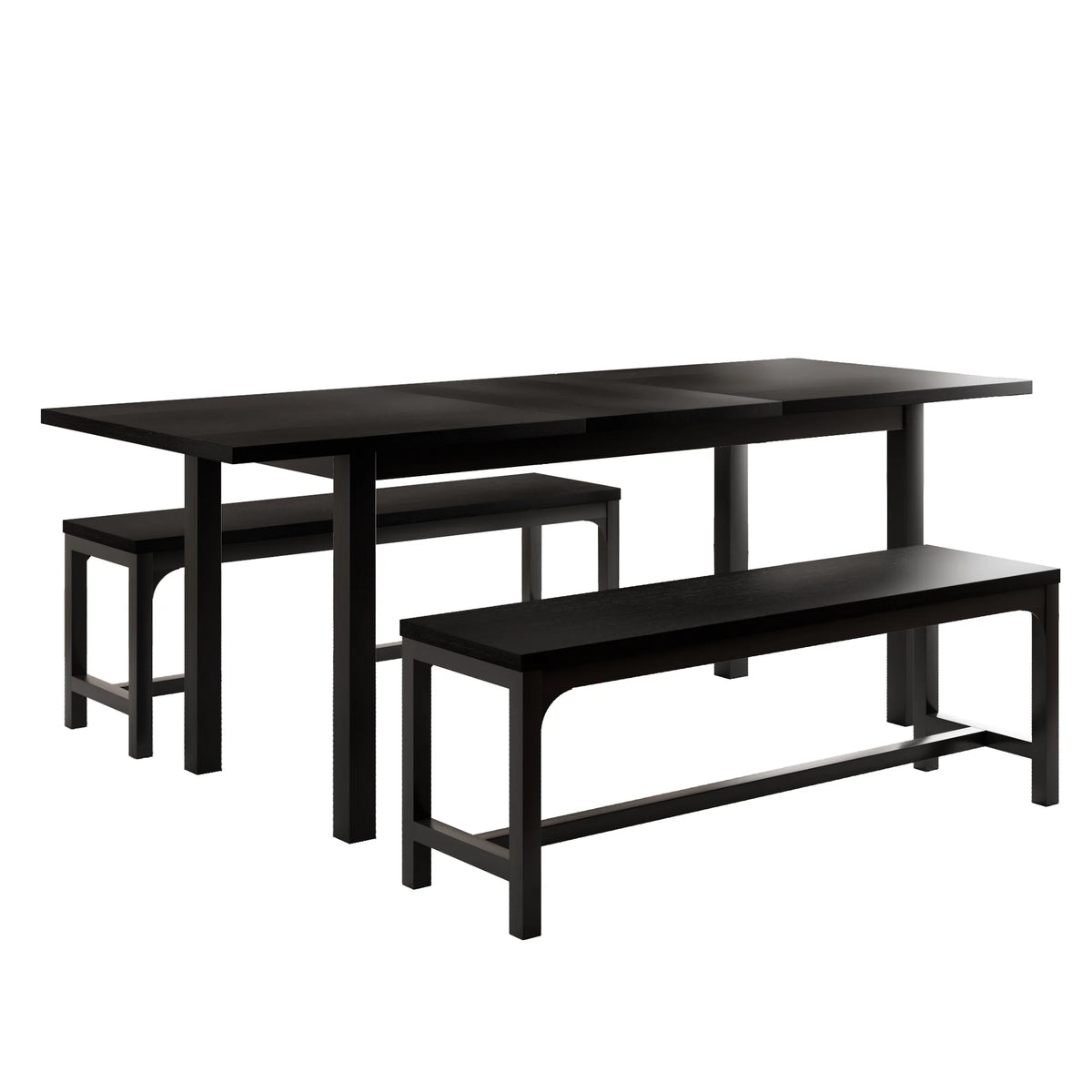 63" Extendable Dining Table Set with 2 Benches D3044