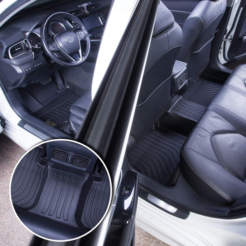 Black Floor Mats Liners Front Rear Custom Fit D116771