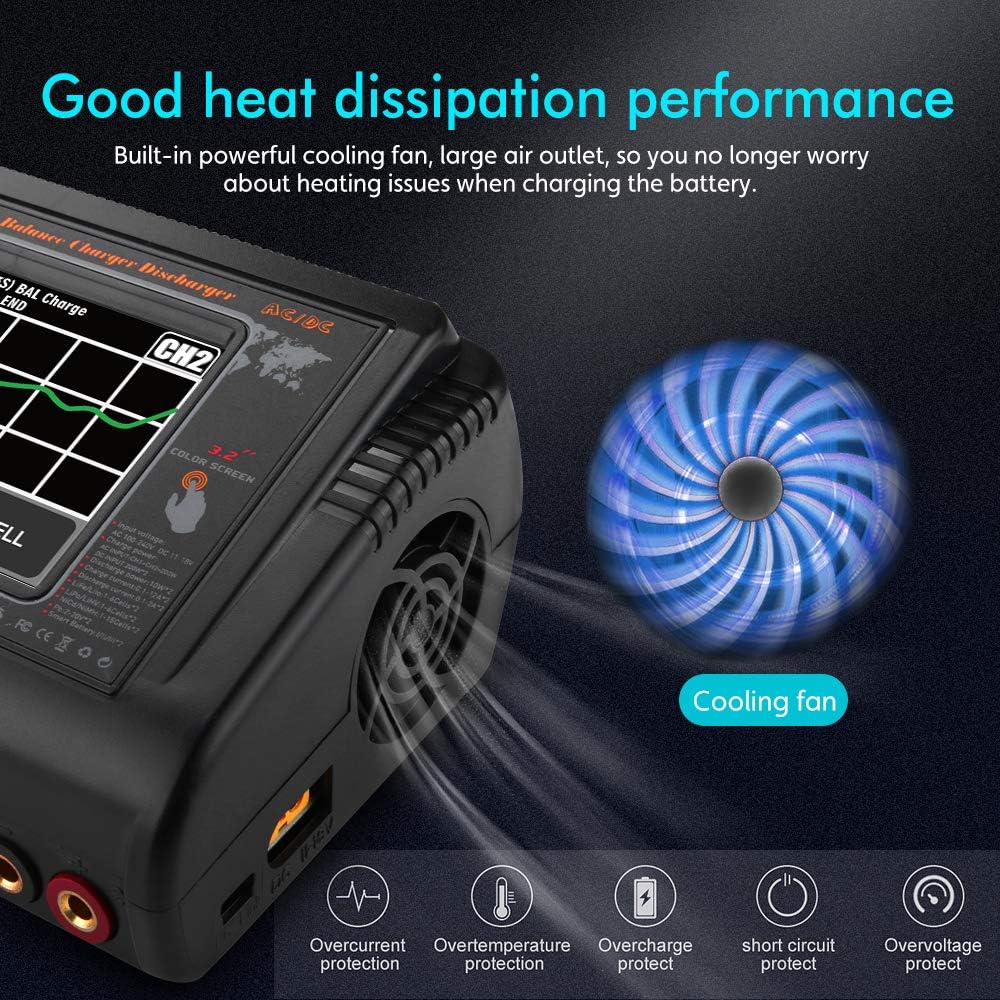 200W Touch Screen Battery Charger Discharger D1711