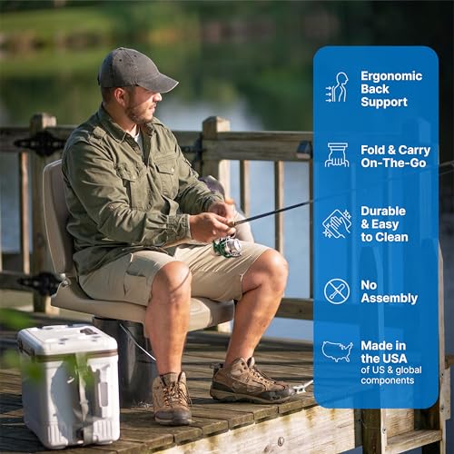 Folding Lightweight Portable Outdoor Chair with Back Support V1625