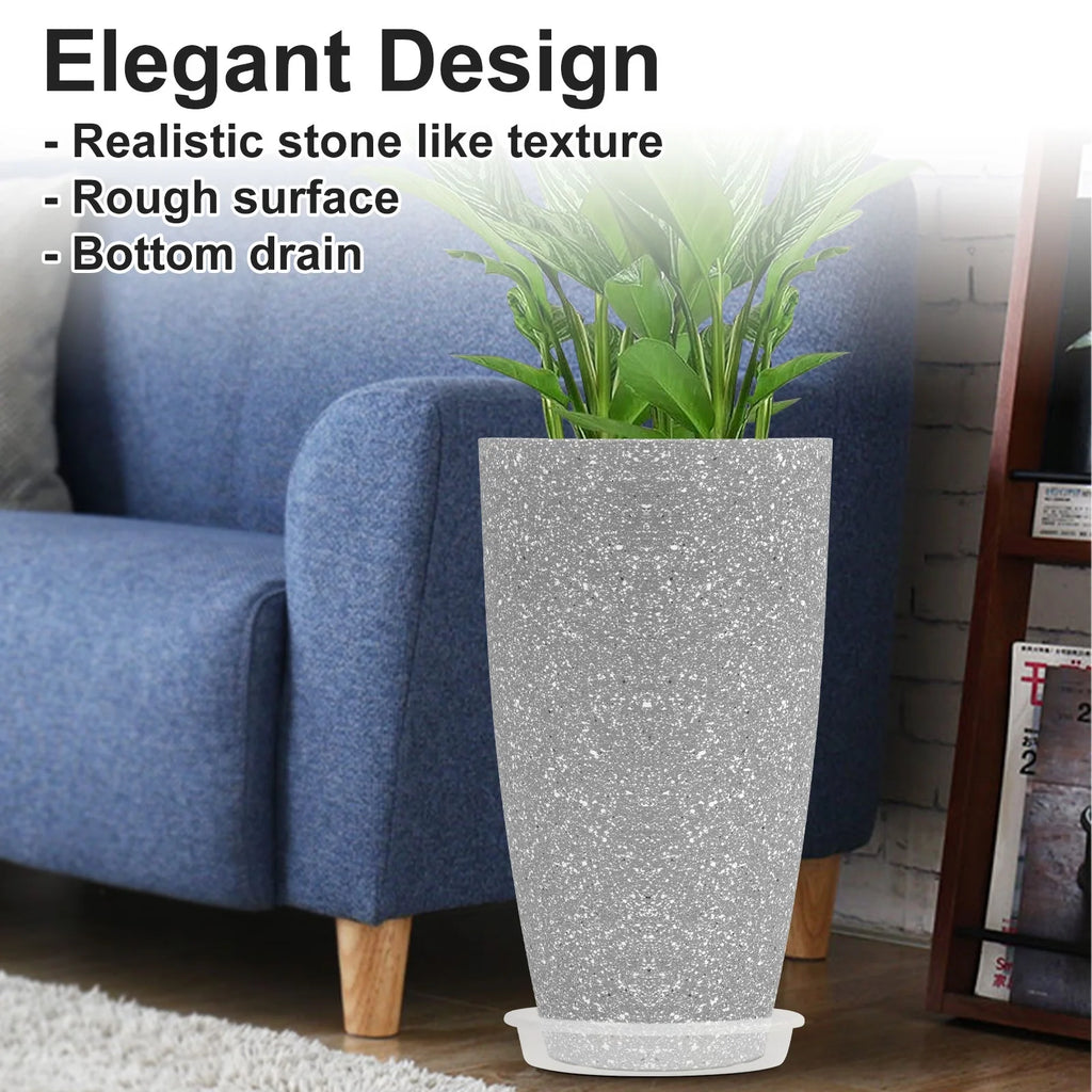 2 Pack 21in Tall Round Planter B28129