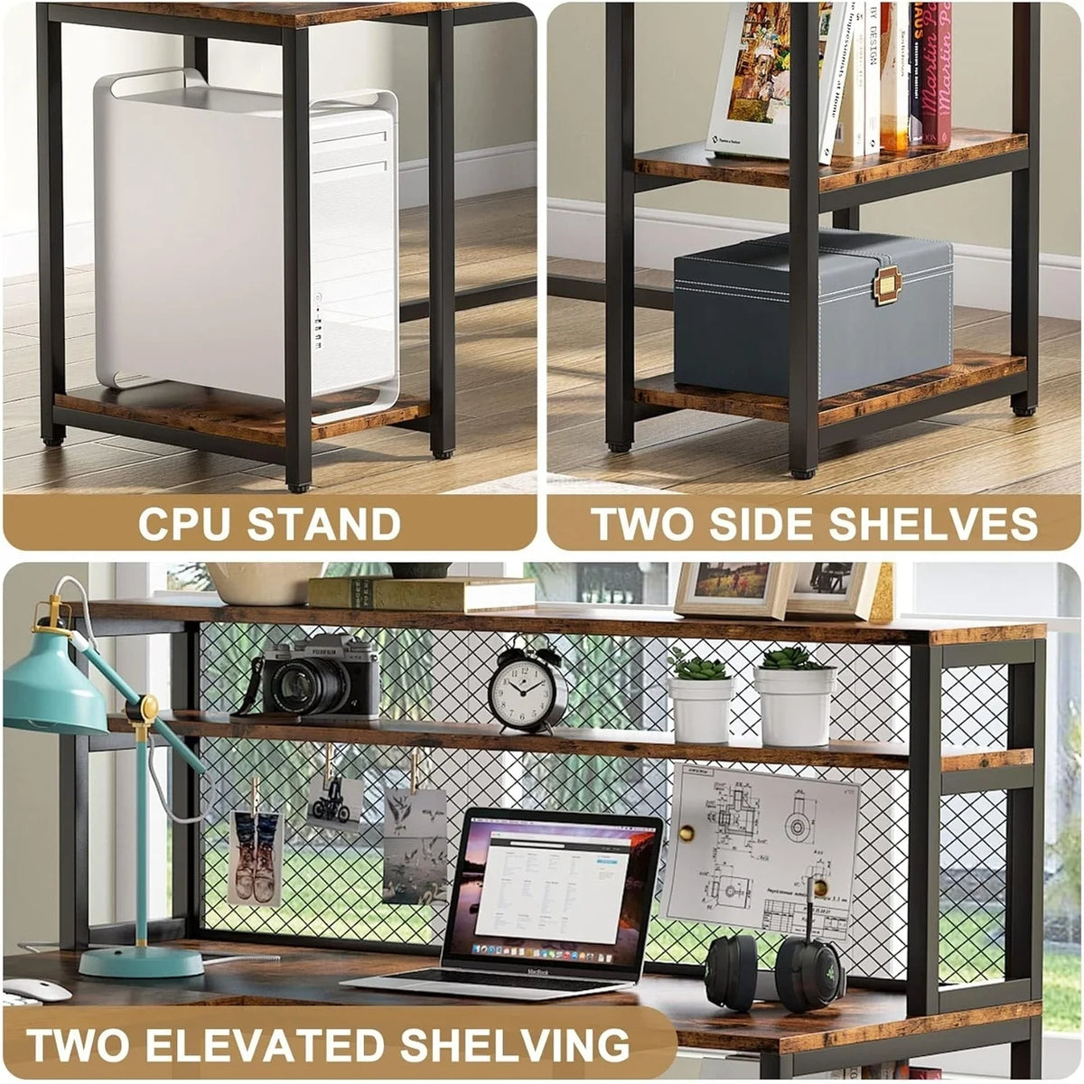 67" Computer Desk with Hutch I483