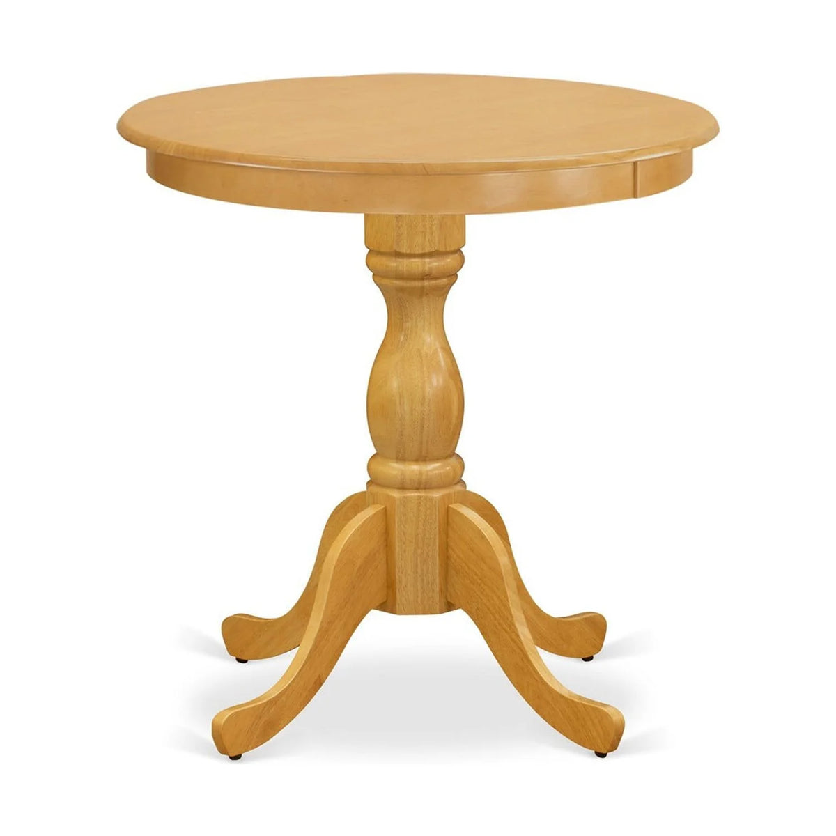 3-piece Oak Dining Table Set with Wood Seat Chairs M7156