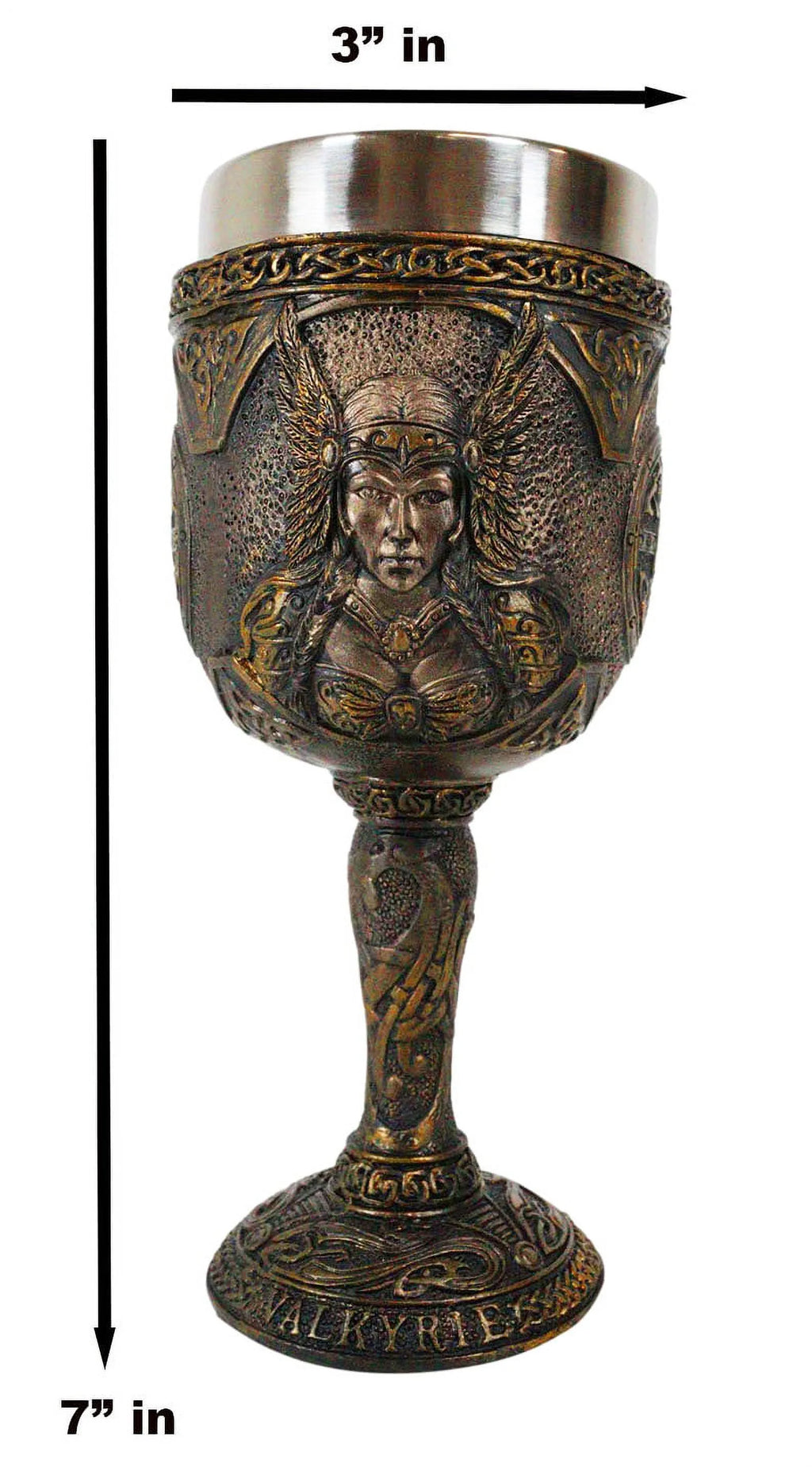 7oz Resin Wine Goblet Chalice With Stainless Steel Liner B61444