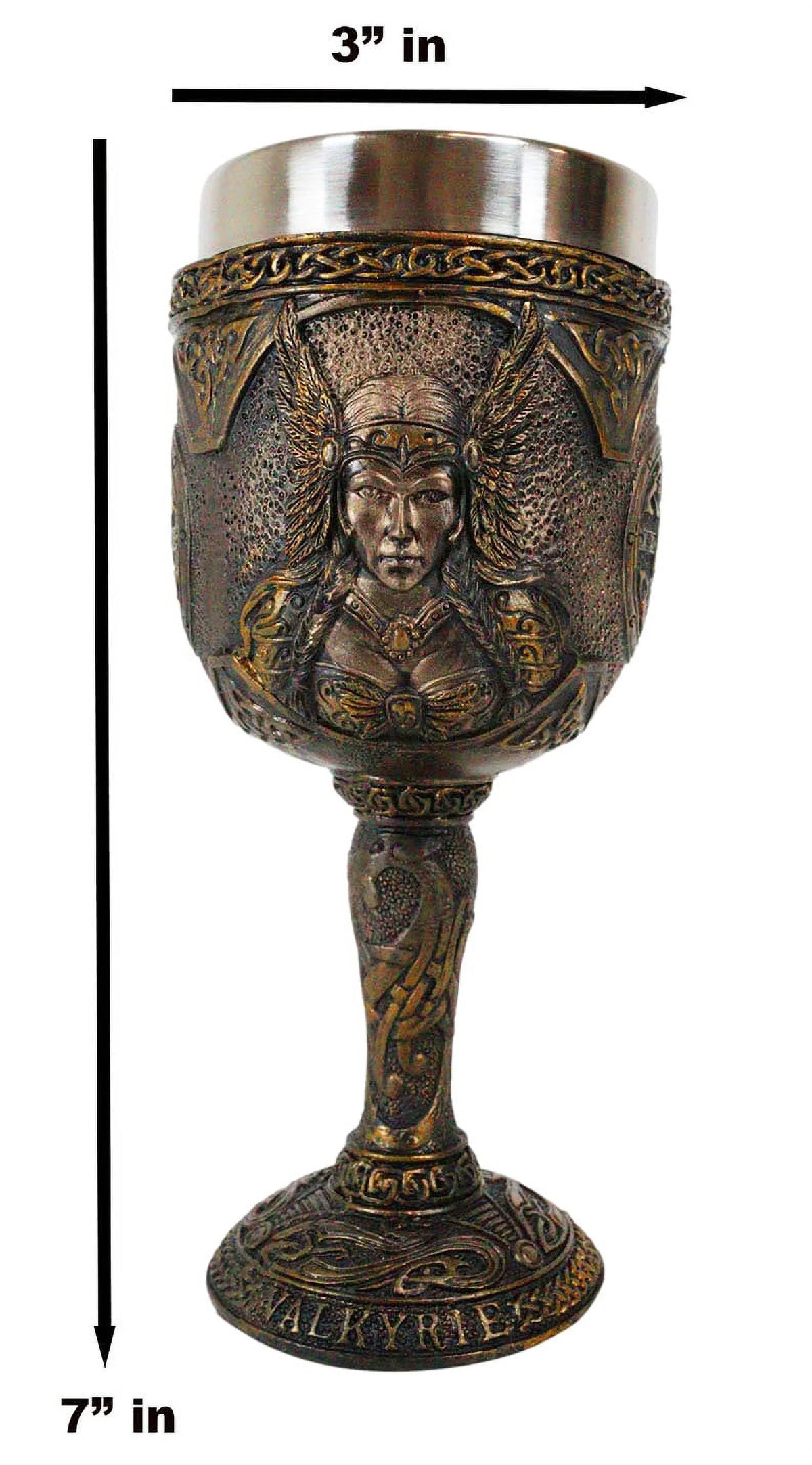 7oz Resin Wine Goblet Chalice With Stainless Steel Liner B61444