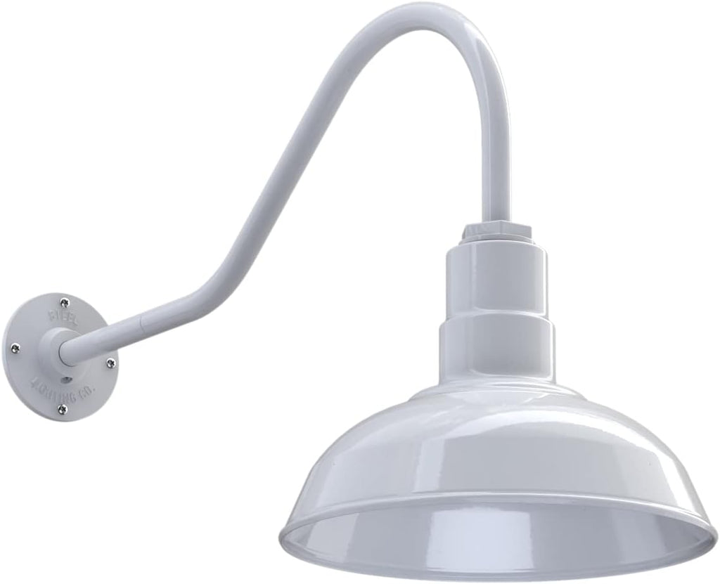 12 inch Dome Gooseneck Outdoor Wall Mounted Barn Light M125