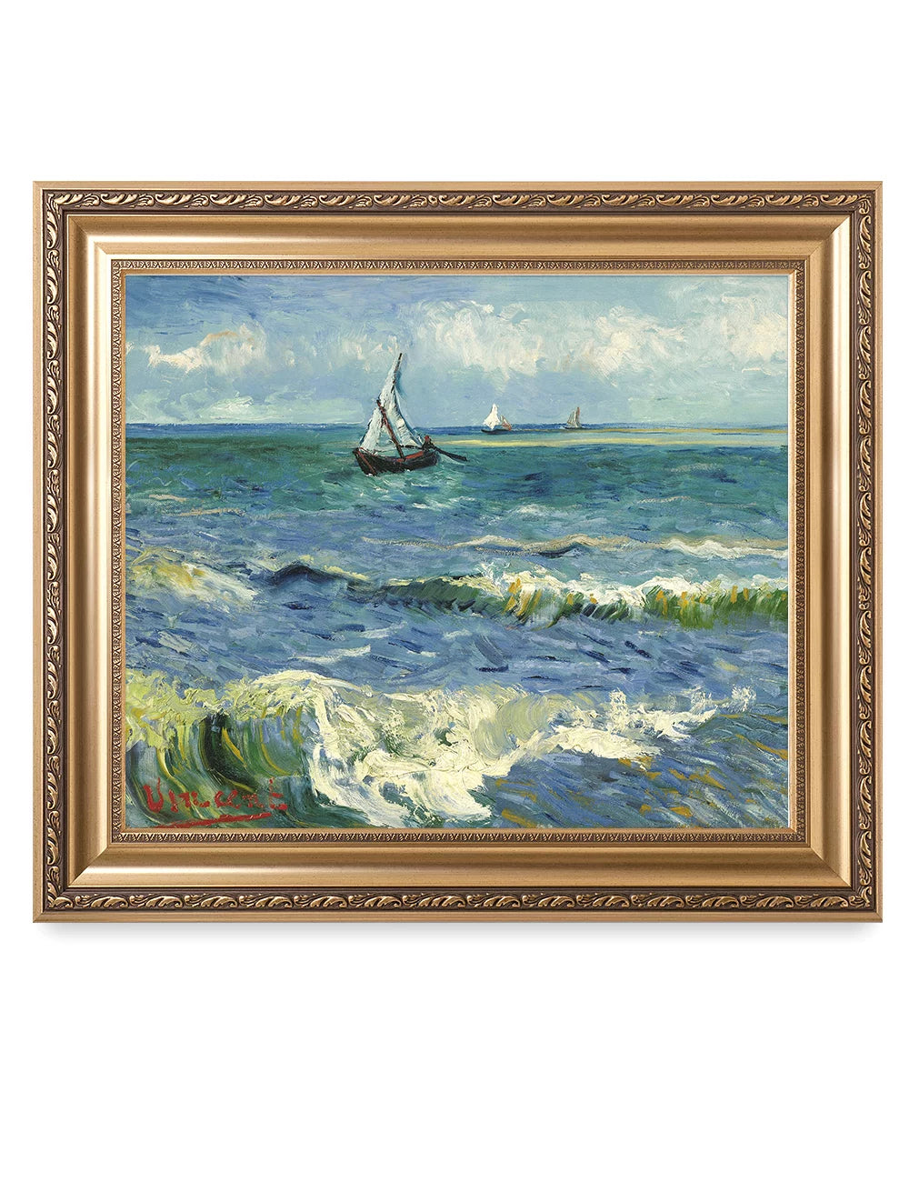 Giclee Print on Canvas Framed Wall Art 30x26 W770