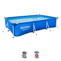 Steel Pro 9.8'x6.6'x26 Rectangular Above Ground Swimming Pool Set S4328