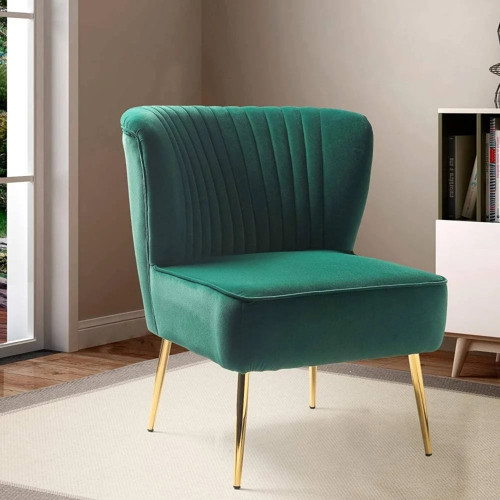 Fuchsia Gold Legs Velvet Side Chair O18175