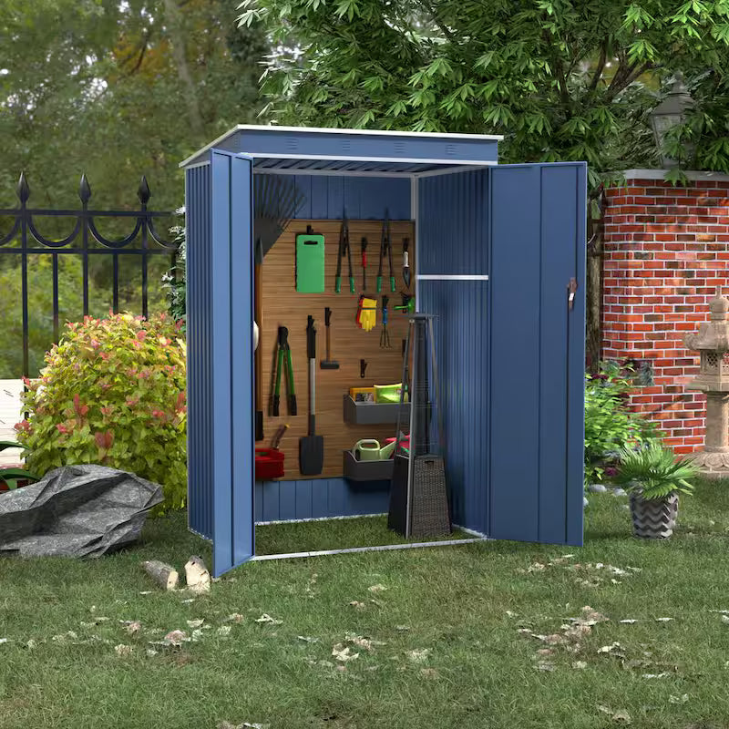 Blue Metal Outdoor Storage Shed P895002