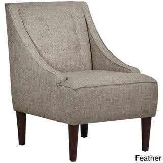 Grey Linen Fabric Mid-Century Modern Chair R5457