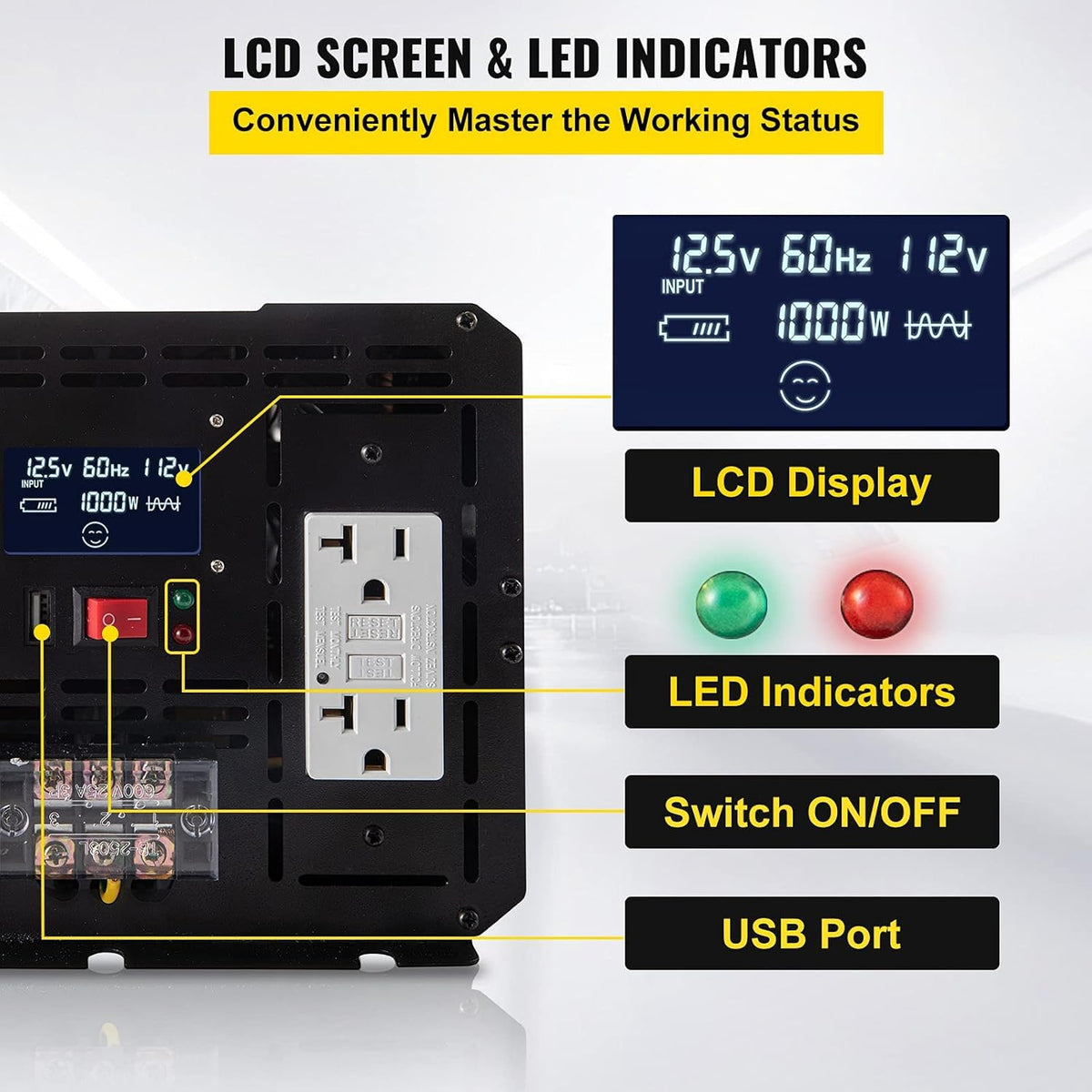 5000W Modified Sine Wave Power Inverter W194