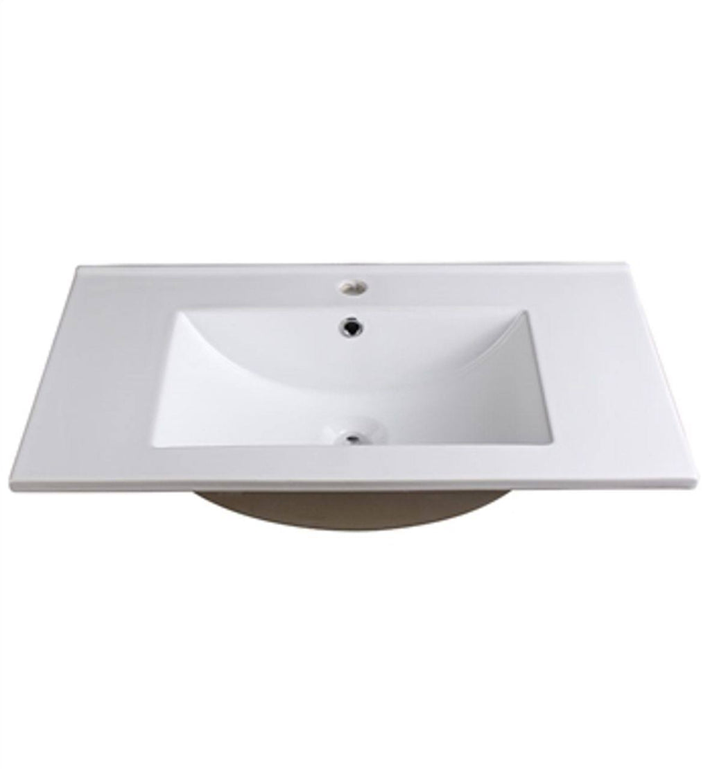 White Integrated Sink and Countertop R22181