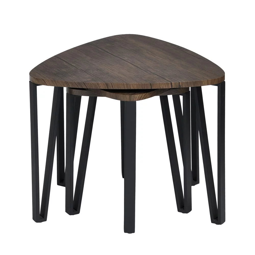 Set of 3 Wood Look Nesting Coffee Table A316