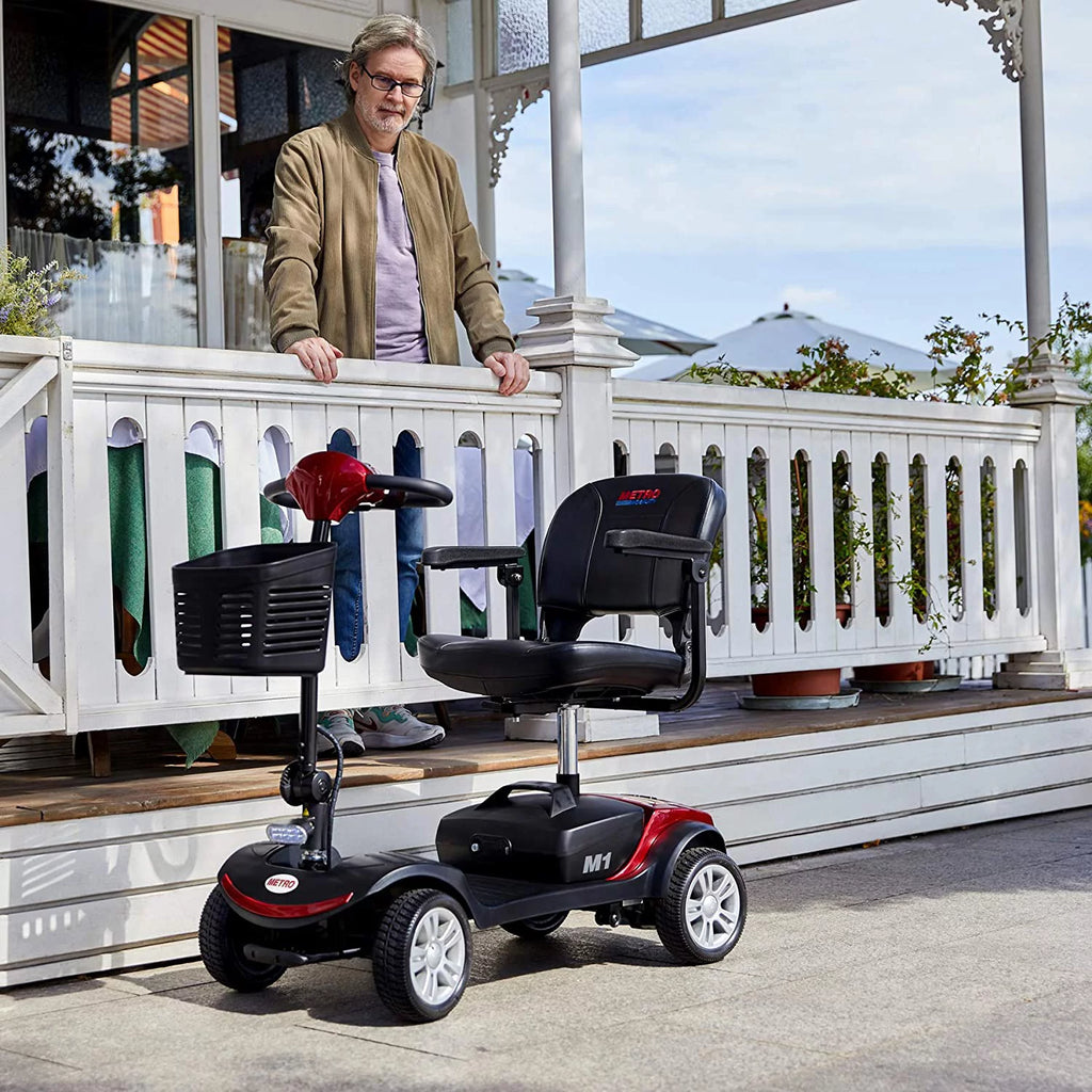 Folding 4 Wheel Scooter Red S36615