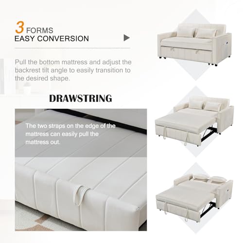 Black Velvet Convertible Sleeper Sofa Bed A349311
