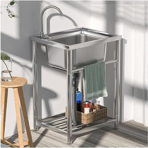 Single Bowl Stainless Steel Free Standing Kitchen Sink A85048