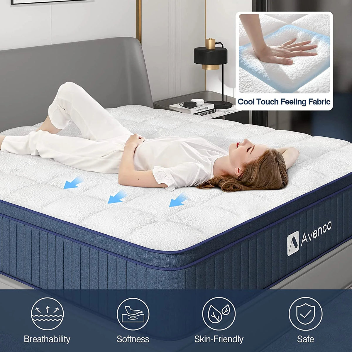 Full Size Gel Memory Foam Pocket Spring Hybrid Mattress X672