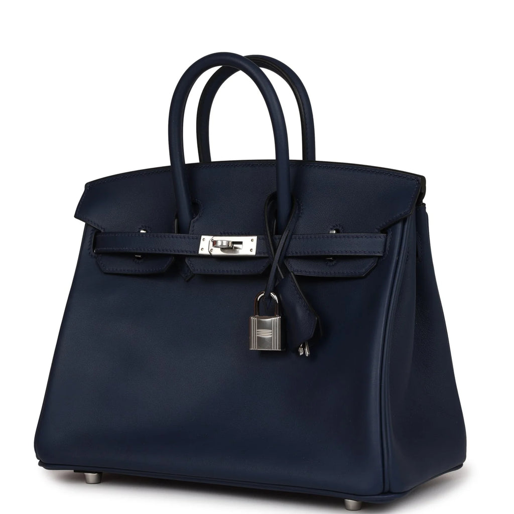 Birkin 25 Bleu Navy Swift Palladium Hardware N46145