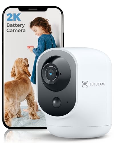 2K Indoor Pan/Tilt Security Camera with 5200mAh Battery B6114