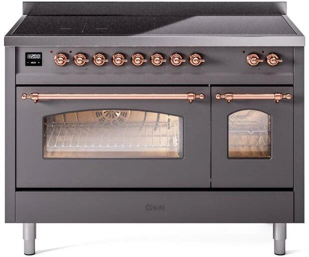 48 Induction Range with Electric Oven in Matte Graphite G17802