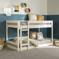 Modern Twin Over Twin Bunk Bed, White E36161
