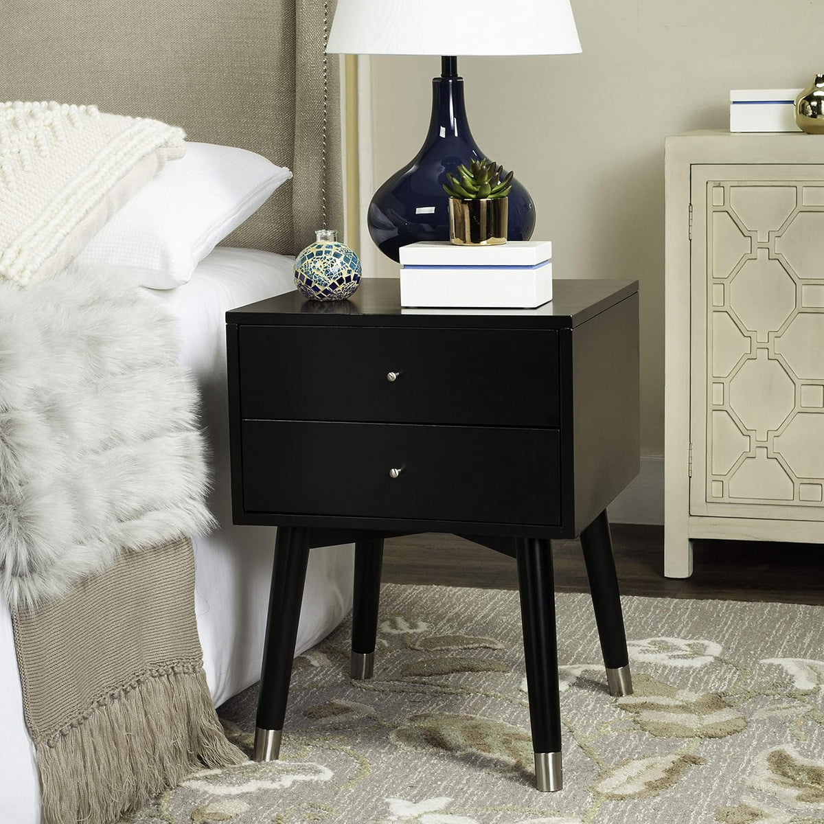 Navy Blue Nightstand C723608
