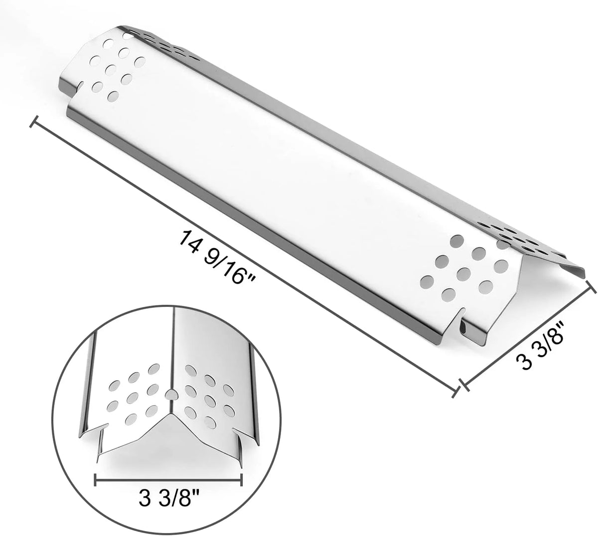 Stainless Steel Grill Burner Tubes, Heat Shield Plates and Igniters Kit U576185