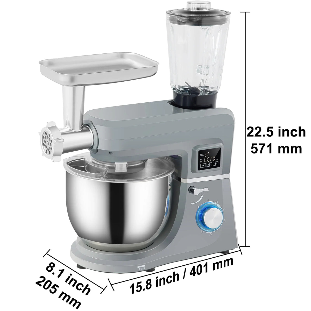660W 7.4Qt 6-Speed Tilt-Head Stand Mixer A8199
