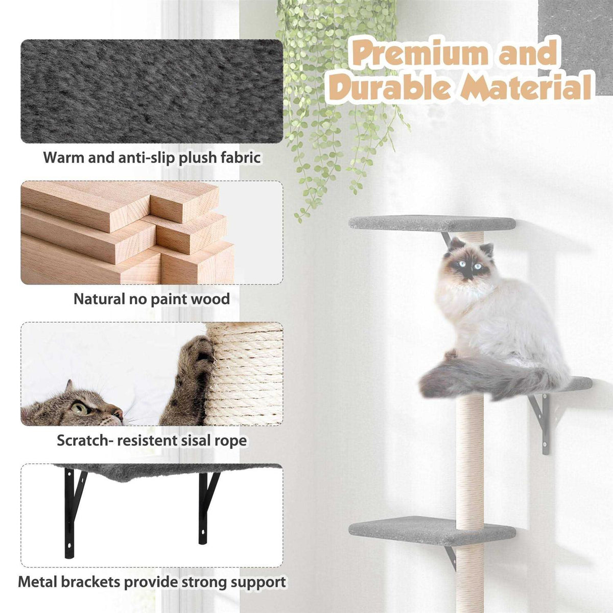 Wall Mounted Shelves Set Cat Tree M762
