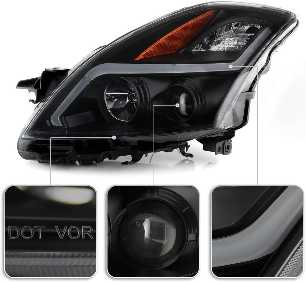 Black LED Projector Headlights Assembly B89286