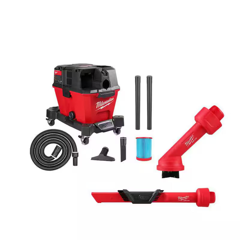 6 Gal. Cordless Wet/Dry Shop Vacuum with Filter, Hose and Brush and Crevice Tools D210942